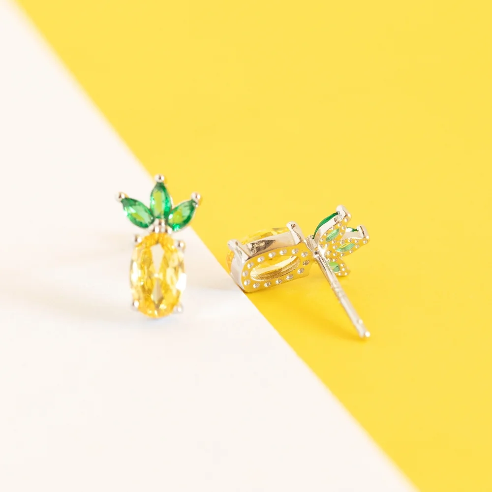 Sweet Pineapple Studs (S925) - Only 3 left! - Picture 6 of 9